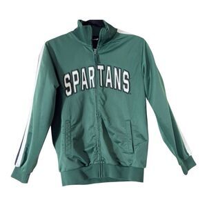 Colosseum Spartans Women’s Michigan State Green Patch Full Zip‎ Jacket Small